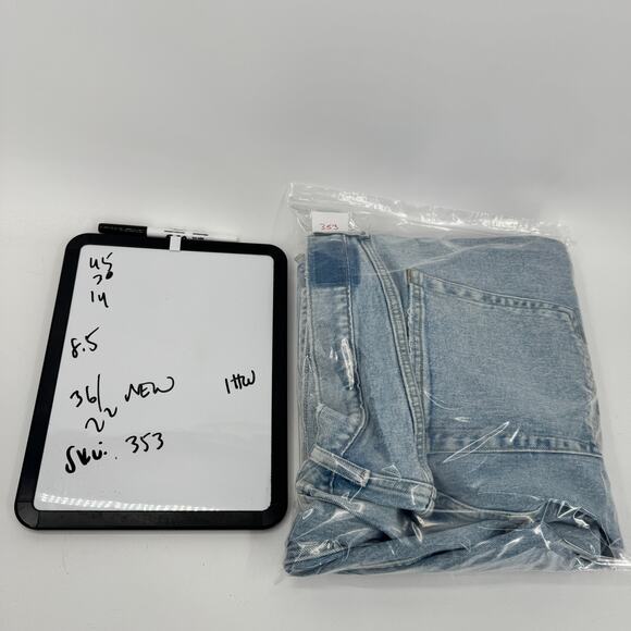 Abercrombie & Fitch Jeans Womens 22 Criss Cross 90's Straight High Rise NEW - Picture 13 of 13